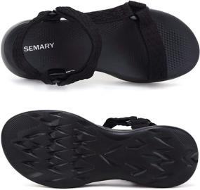 img 2 attached to 👟 SEMARY Navy Women's Anti Skidding Athletic Beach Shoes, Size 36 - U720SLX027: Comfortable & Stylish