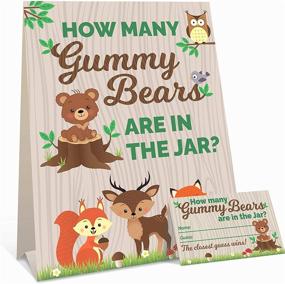 img 3 attached to 🍼 Delightful Woodland-themed Baby Shower Games: Guess How Many Gummy Bears (Includes 30 Cards)