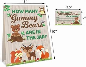img 2 attached to 🍼 Delightful Woodland-themed Baby Shower Games: Guess How Many Gummy Bears (Includes 30 Cards)