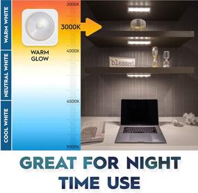 img 2 attached to 💡 Brilliant Evolution Wireless Ultra Thin LED Light Bar - Convenient Battery Operated Kitchen Under Cabinet Lighting & Closet Stick On Touch Light - Long-lasting Push/Tap & Wireless Light – 1 Pack