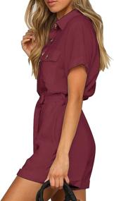 img 2 attached to 👗 GRAPENT Women's Sleeve Jumpsuits Rompers in Jumpsuits, Rompers & Overalls Collection