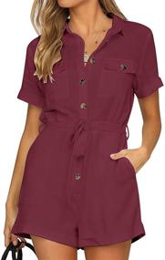 img 4 attached to 👗 GRAPENT Women's Sleeve Jumpsuits Rompers in Jumpsuits, Rompers & Overalls Collection