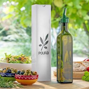 img 3 attached to 🍶 Glass Olive Oil Bottle Drizzler with Pourer Spout - Hygienic Open and Close Pourer to Keep Olive Oil Fresh - Includes Funnel for No Mess Or Wastage