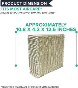 img 1 attached to 🔍 Think Crucial Replacement Humidifier Filters – Compatible with Aircare 1043 Paper Wick Filter (2 Pack) – Spacesaver 800,8000 Series Console, Bulk Pack - Part#1043-10.8" x 4.2" x 12.5