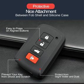 img 1 attached to Compatible Silicone Protector Keyless Highlander