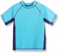 👦 rashguard quick dry short sleeve black boys' swimwear logo