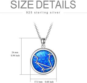 img 1 attached to 🌙 Sterling Silver SoulMeet Zodiac Necklace for Women and Girls: Simulated Opal Jewelry Gift Ideas for Birthday, Christmas, Anniversary, and Valentine's Day