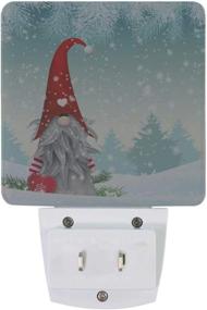 img 2 attached to 🎄 Wamika Merry Christmas Tree Santa Snowflake LED Night Light Set of 2 - Dusk to Dawn Sensor, Perfect Christmas Indoor Decor for Bedroom, Bathroom, and More!