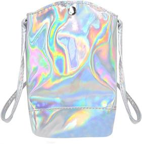 img 4 attached to Monique Holographic Cross-Body Shoulder Bag for Women - Mini Satchel Purse Phone Pouch