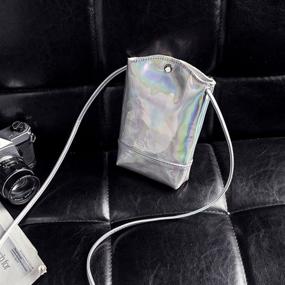 img 2 attached to Monique Holographic Cross-Body Shoulder Bag for Women - Mini Satchel Purse Phone Pouch