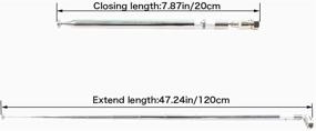 img 1 attached to 📡 Универсальная антенна CHHLIUT 75 Ом: телескопическая антенна из нержавеющей стали длиной 120 см (47,2 дюйма) для радио и телевизора.