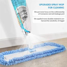 img 2 attached to 🧹 Efficient Microfiber Spray Mop for Floor Cleaning - TINA&TONY Hardwood Floor Mop with Reusable Pads, 635ML Refillable Bottle - Ideal for Hardwood, Laminate, and Tile Floors - Blue