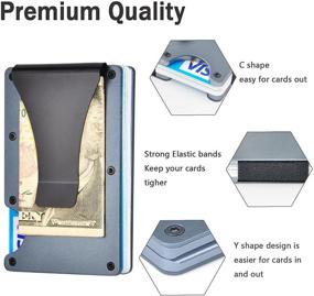 img 1 attached to 💳 Metal RFID Minimalist Wallet: Secure Men's Accessories for Cards, Cash, and Organizers