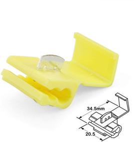 img 1 attached to ZYAMY 50Pcs Scotch Lock Quick Splice Wire Terminals Cold Pressed Insulated Snap Lock Electric Wire Crimp Connectors Cable Joiner Yellow For AWG 10-12