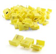 zyamy 50pcs scotch lock quick splice wire terminals cold pressed insulated snap lock electric wire crimp connectors cable joiner yellow for awg 10-12 logo