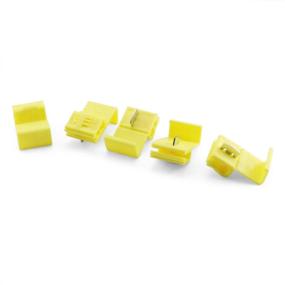 img 3 attached to ZYAMY 50Pcs Scotch Lock Quick Splice Wire Terminals Cold Pressed Insulated Snap Lock Electric Wire Crimp Connectors Cable Joiner Yellow For AWG 10-12