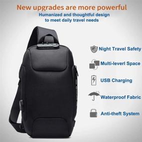 img 2 attached to OZUKO Backpack Anti Theft Casual Shoulder Outdoor Recreation for Camping & Hiking