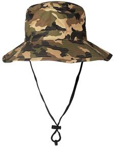 img 3 attached to 🧢 Children Boys Men Camo Hat Navy Blue Fisherman Cap Sun Protection Bucket Hat