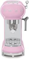 smeg ecf01pkus espresso machine pink logo