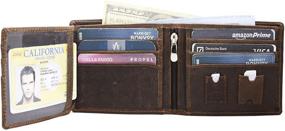 img 3 attached to Minimalist Men's Leather Trifold Wallet - Stylish Accessories for Wallets, Card Cases & Money Organizers