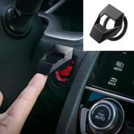 🚗 enhance your honda civic accord xrv with lambo-style push button cover ring - black logo