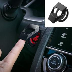 img 4 attached to 🚗 Enhance Your Honda Civic Accord XRV with Lambo-Style Push Button Cover Ring - Black