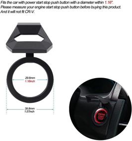 img 3 attached to 🚗 Enhance Your Honda Civic Accord XRV with Lambo-Style Push Button Cover Ring - Black