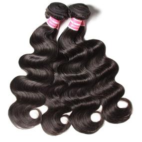 img 3 attached to Набор из трех пучков волос Donmily 10A Brazilian Virgin Hair - волнистые, цвет натуральный, 100% необработанные волосы Реми человеческого происхождения, 95-100 г/шт (18 20 22 дюйма)