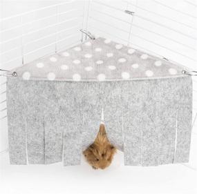 img 3 attached to 🐇 Niteangel Corner Fleece Forest Hidey Curtain: Perfect Hideouts for Rabbits, Chinchillas, Hedgehogs, Guinea Pigs, and Hamsters – Must-Have Accessories & Toys!