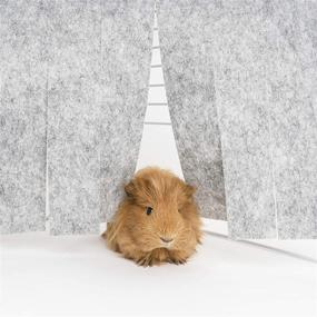 img 1 attached to 🐇 Niteangel Corner Fleece Forest Hidey Curtain: Perfect Hideouts for Rabbits, Chinchillas, Hedgehogs, Guinea Pigs, and Hamsters – Must-Have Accessories & Toys!