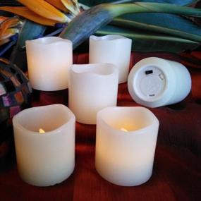 img 1 attached to 🕯️ LED Lytes Battery Operated Candles - Set of 6 Ivory Wax Candles, Realistic Amber Yellow Flame, 2" Tall and 2" Wide