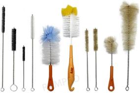 img 2 attached to 🧹 Ram-Pro 10Pc Cleaning Brush Set: Ultimate Kit for Baby Bottles & Tube Cleaning – All Shapes, Sizes, and Bristle Types Included