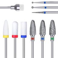 💅 fantexy 10pcs nail drill bits, 3/32 inch professional tungsten carbide acrylic nail bit set, nail file bits - nail art tools for electric manicure machines, home salons logo