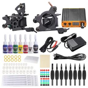 img 4 attached to 🖌️ Ultimate Tattoo Kit for Beginners: HAWINK TK-HW2001 with 2 Pro Tattoo Machines, Power Supply, 7 Ink Set & Supplies