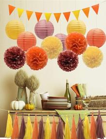 img 4 attached to 🍂 Enhance Your Celebration with TSOTU Thanksgiving Party Decorations: 30-Pack Fall Colored Paper Lanterns for Fall Festival, Wedding, Birthday, and More!