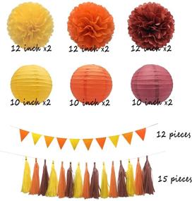 img 3 attached to 🍂 Enhance Your Celebration with TSOTU Thanksgiving Party Decorations: 30-Pack Fall Colored Paper Lanterns for Fall Festival, Wedding, Birthday, and More!