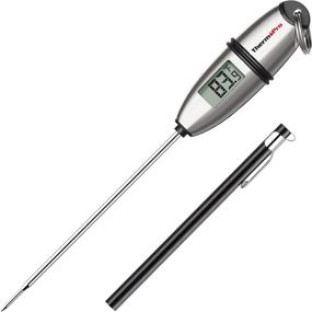 img 4 attached to ThermoPro TP-02S Digital Food Thermometer with Super Long Probe for Instant Read, BBQ Smoker, Grill, Candy, Kitchen, Oven, Oil, Milk, Yogurt - Improved Temperature Precision