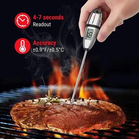 img 3 attached to ThermoPro TP-02S Digital Food Thermometer with Super Long Probe for Instant Read, BBQ Smoker, Grill, Candy, Kitchen, Oven, Oil, Milk, Yogurt - Improved Temperature Precision