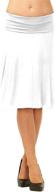 👗 sadaco women's usa-made solid stretch fold-over flare midi skirt - versatile & stylish logo