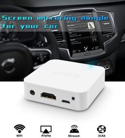 img 4 attached to 🚗 SmartSee Автомобильное WiFi-устройство для отображения: беспроводное зеркалирование экрана для смартфонов на автомобильных экранах, Airplay DLNA Miracast с HDMI и RCA (CVBS) выходом для GPS-навигации.