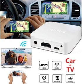 img 3 attached to 🚗 SmartSee Автомобильное WiFi-устройство для отображения: беспроводное зеркалирование экрана для смартфонов на автомобильных экранах, Airplay DLNA Miracast с HDMI и RCA (CVBS) выходом для GPS-навигации.