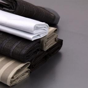 img 1 attached to Premium YEC0206 White Solid Cotton Handkerchiefs: Elegant and Absorbent Accessories
