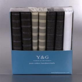 img 3 attached to Premium YEC0206 White Solid Cotton Handkerchiefs: Elegant and Absorbent Accessories