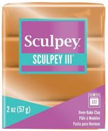 🎨 sculpey iii gold polymer oven-bake clay, non toxic, 2 oz. bar - great for modeling, sculpting, holiday, diy, mixed media, and school projects. ideal for kids & beginners! logo