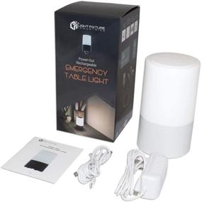 img 2 attached to 💡 LFI Lights RZLAHRW - Home Emergency Table Lamp: Up to 200 Hours of Light, Phone charging, Touch Sensor, White