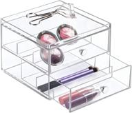 interdesign clarity stackable 2 drawer organizer logo