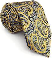 💛 stylish yellow paisley necktie: perfect addition to men's wedding attire logo