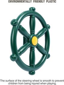 img 3 attached to 🏴 Enhance Outdoor Play with RedSwing Pirate Ship Wheel 2.0 - Green Playground Swingset Steering Wheel and Accessories