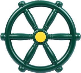 img 4 attached to 🏴 Enhance Outdoor Play with RedSwing Pirate Ship Wheel 2.0 - Green Playground Swingset Steering Wheel and Accessories