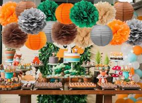 img 3 attached to 🦊 Woodland Animals Baby Shower Decorations | Pom Poms, Lanterns & Supplies